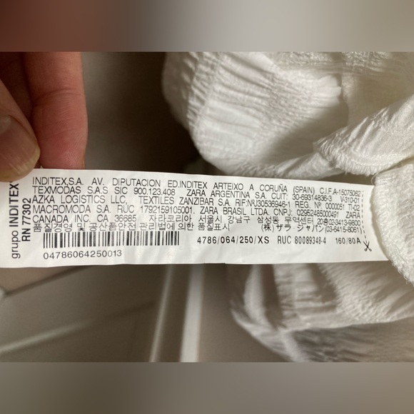 ZARA Textured Weave Dress - size XS white - Picture 8 of 13